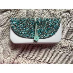 Ju’sto Italian Turqouise Gem Clutch